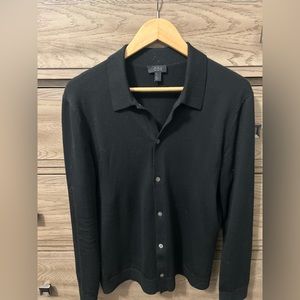 COS Black Button Down Knitted Shirt, US Size Small